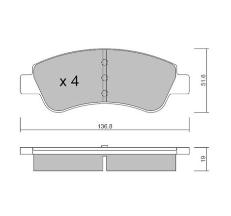 Plaquettes frein avant GT2i Club pour Citroën DS3 Racing VTi Turbo / C2 VTS / Peugeot 206 CC XS / 208 GTi (étrier BOSCH)