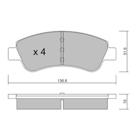 Plaquettes frein avant GT2i Club pour Citroën DS3 Racing VTi Turbo / C2 VTS / Peugeot 206 CC XS / 208 GTi (étrier BOSCH)