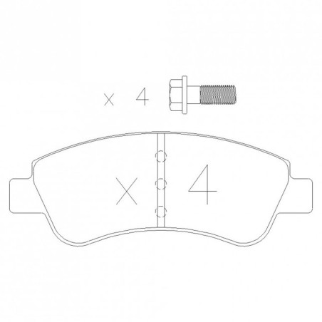 Plaquettes frein avant GT2i Club pour Citroën DS3 Racing VTi Turbo / C2 VTS / Peugeot 206 CC XS / 208 GTi (étrier BOSCH)