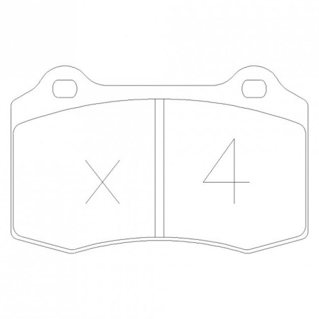 Plaquettes de frein avant GT2i Club pour Citroën DS3 Racing Turbo / C2 R2 / Peugeot 208 GTi 406 V6 (étrier BREMBO)