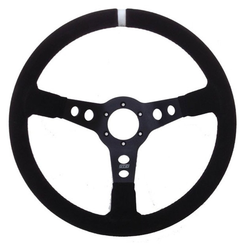 Volant GT2i Pro 90 Peau retournée Noir/Noir pour Citroën C2 VTS / Renault Clio I Williams
