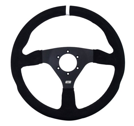 Volant GT2i Pro Plat Peau retournée Noir/Noir pour Citroën C2 VTS
