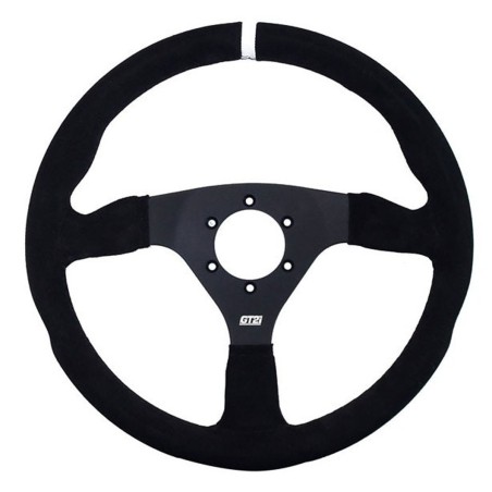 Volant GT2i Pro Plat Peau retournée Noir/Noir pour Citroën C2 VTS