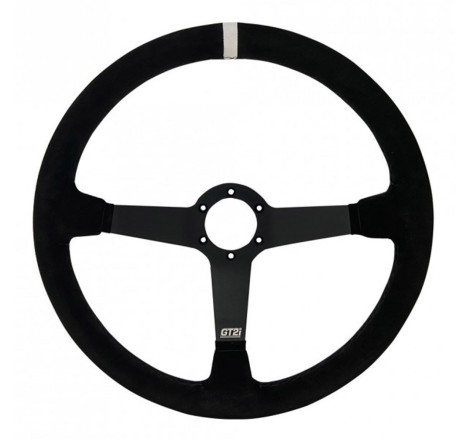 Volant GT2i Pro 380 Peau retournée Noir/Noir pour Citroën C2 VTS / Renault Clio I Williams