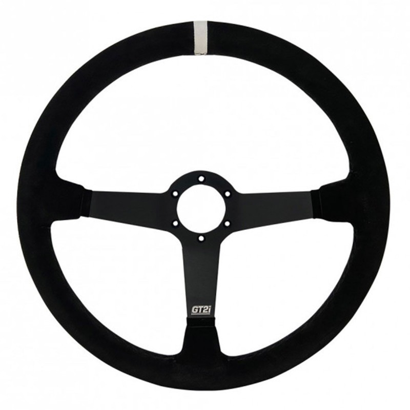 Volant GT2i Pro 380 Peau retournée Noir/Noir pour Citroën C2 VTS / Renault Clio I Williams