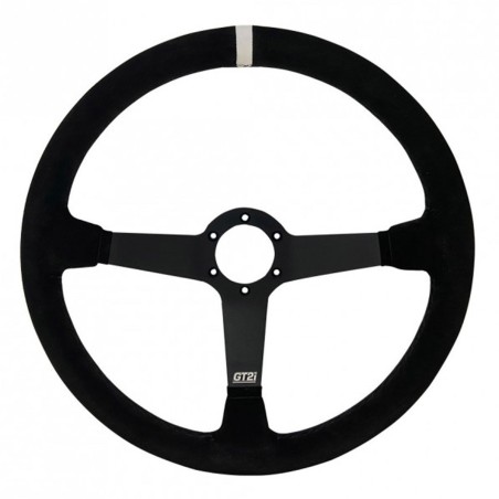 Volant GT2i Pro 380 Peau retournée Noir/Noir pour Citroën C2 VTS / Renault Clio I Williams