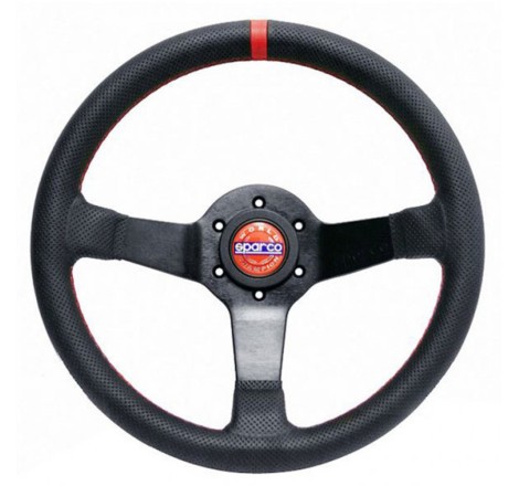 Volant Sparco Champion Tulipé Cuir Noir pour Citroën C2 VTS / Renault Clio I Williams