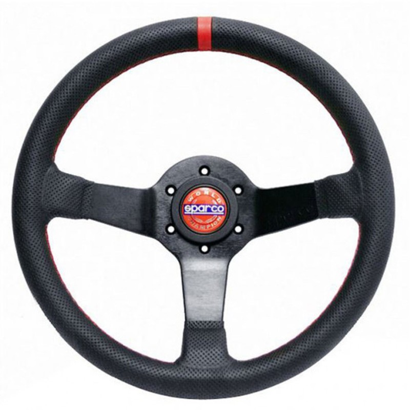 Volant Sparco Champion Tulipé Cuir Noir pour Citroën C2 VTS / Renault Clio I Williams