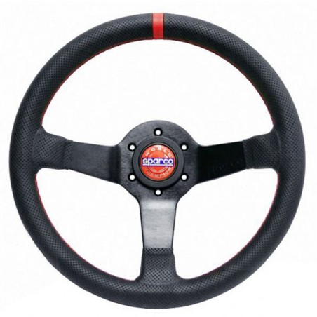 Volant Sparco Champion Tulipé Cuir Noir pour Citroën C2 VTS / Renault Clio I Williams