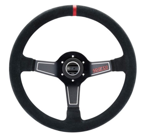 Volant Sparco L575 peau retourné Noir pour Citroën C2 VTS / Renault Clio I Williams