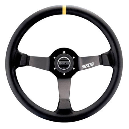 Volant Sparco R325 en peau retourné noire pour Citroën C2 VTS / Renault Clio I Williams