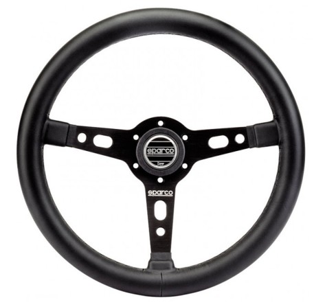 Volant Sparco Targa 350 en cuir noir pour Citroën C2 VTS / Renault Clio I Williams