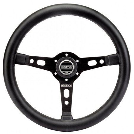 Volant Sparco Targa 350 en cuir noir pour Citroën C2 VTS / Renault Clio I Williams