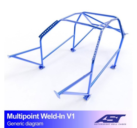 Arceau AST Multipoints / 10 points à souder pour Citroën C2 (dont VTS et VTR) 3-Portes Hayon