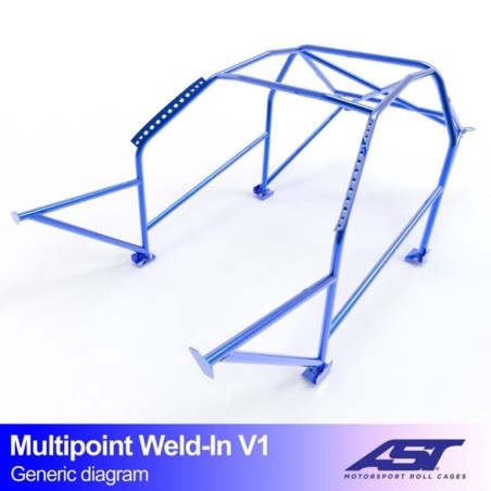 Arceau AST Multipoints / 10 points à souder pour Citroën C2 (dont VTS et VTR) 3-Portes Hayon