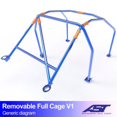 Arceau AST Trackday/Loisir 6 points à boulonner pour Citroën C2 (dont VTS et VTR) 3-Portes Hayon