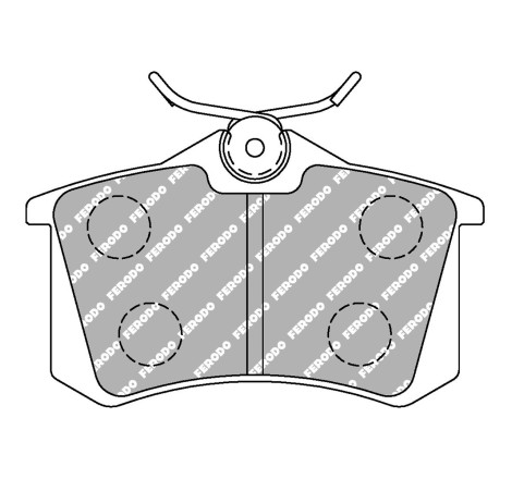 Plaquettes de frein arrière FERODO DS UNO FCP541Z Citroën C2 VTS / Renault Megane 2 RS F1 Team R26 (étriers LUCAS/TRW)