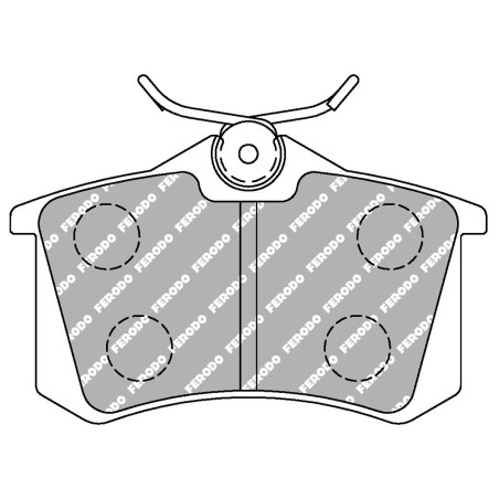 Plaquettes de frein arrière FERODO DS UNO FCP541Z Citroën C2 VTS / Renault Megane 2 RS F1 Team R26 (étriers LUCAS/TRW)