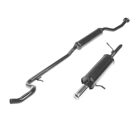 Ligne d'échappement Groupe N GT2i pour Citroën C2 VTS (en acier)