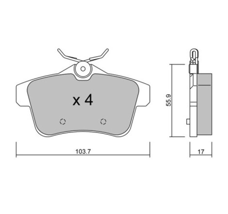 Plaquettes de frein arrière GT2i Club pour Peugeot RCZ 16v THP HDi (étriers GIRLING)