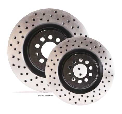 Disques de frein arrière pleins TAROX finition D95 percés pour Peugeot RCZ / 407