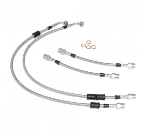Kit de 4 durites / flexibles de frein Goodridge pour Peugeot RCZ R