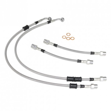 Kit de 4 durites / flexibles de frein Goodridge pour Peugeot RCZ R