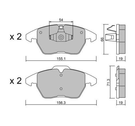 Plaquettes de frein avant GT2i Club pour Peugeot 207 RC / THP / Citroën C4 VTS (étriers ATE)