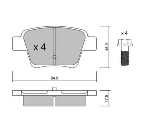 Plaquettes de frein arrière GT2i Race pour Peugeot 207 RC / THP / Citroën C4 VTS (étriers BOSCH)