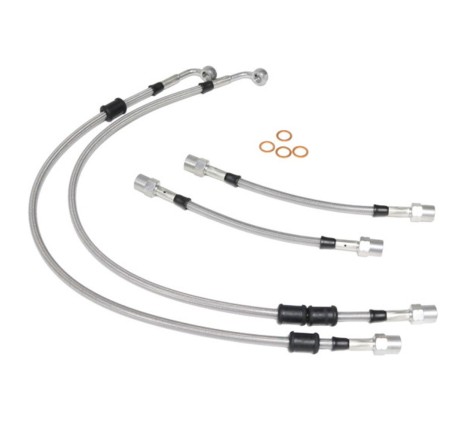 Kit de 4 durites / flexibles de frein Goodridge pour Citroën C4 (tous modèles dont VTS)