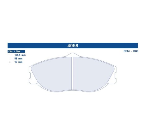 Plaquettes de frein avant Carbone Lorraine 4058 RC6 pour Citroën Xsara VTS / Peugeot 406 Coupé / 306 S16