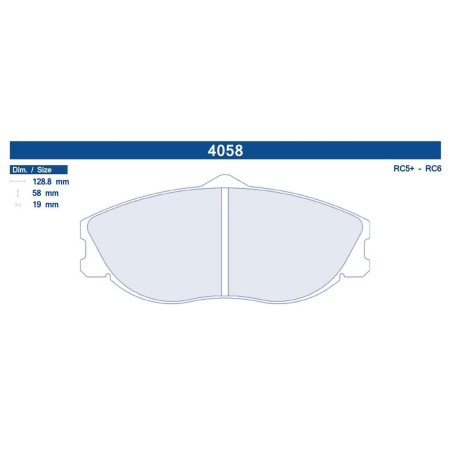Plaquettes de frein avant Carbone Lorraine 4058 RC6 pour Citroën Xsara VTS / Peugeot 406 Coupé / 306 S16