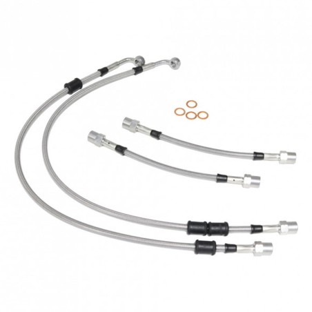 Kit de 4 durites / flexibles de frein Goodridge pour Citroën Xsara (tous modèles dont VTS) sans ABS