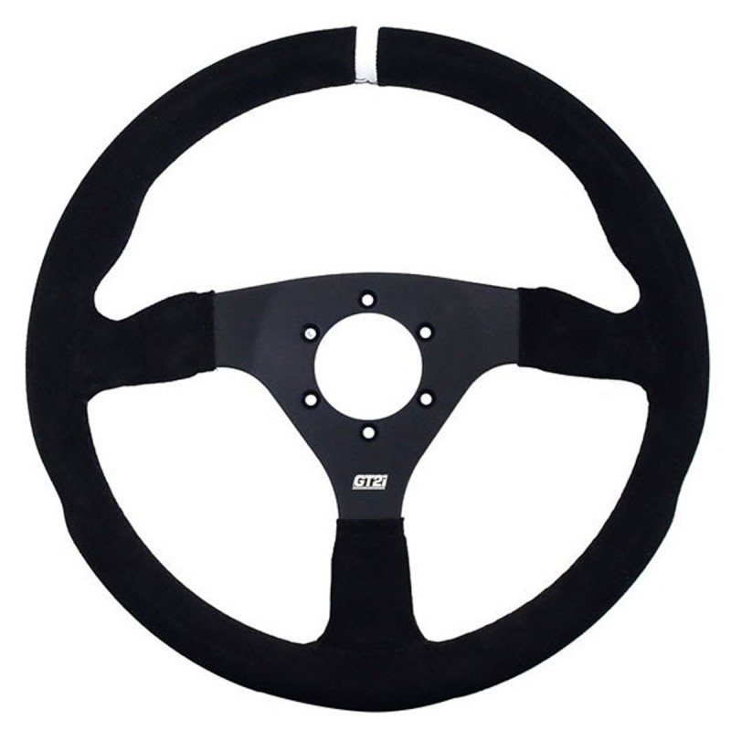 Volant GT2i Pro Plat Peau retournée Noir/Noir pour Renault Clio I Williams