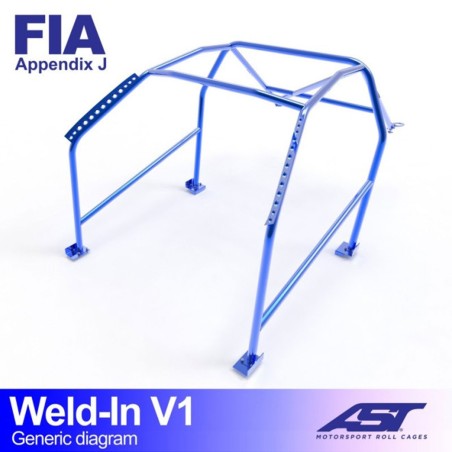 Arceau AST 8 points à souder pour Renault Clio I (toutes versions dont RSI, S, 16S et Williams) 3-Portes Hayon