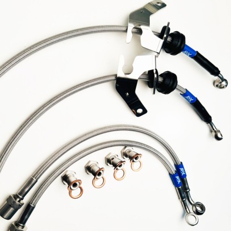 Kit de 4 durites / flexibles de frein AVX Racing pour Alpine A110 II (toutes versions)