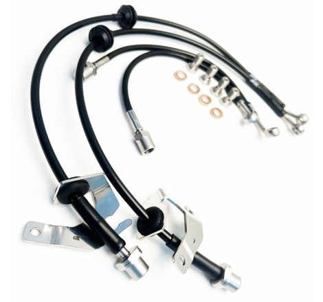 Kit de 4 durites / flexibles de frein AVX Racing pour Alpine A110 II (toutes versions)