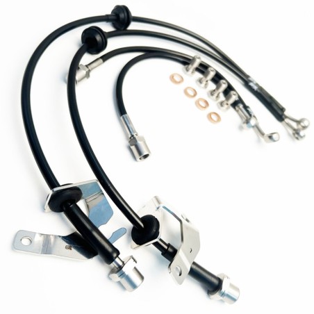 Kit de 4 durites / flexibles de frein AVX Racing pour Alpine A110 II (toutes versions)