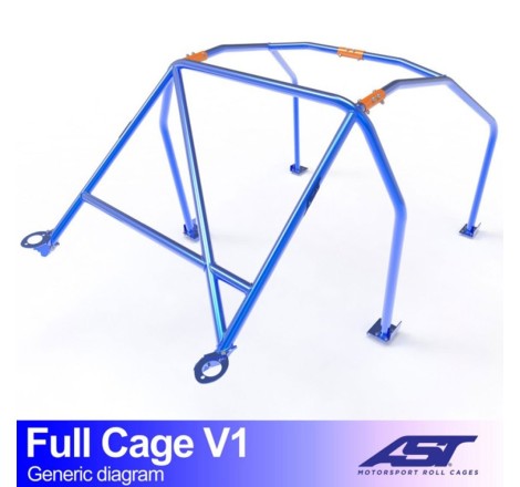 Arceau AST Trackday/Loisir 6 points pour Renault Clio I (toutes versions dont RSI, S, 16S et Williams) 3-Portes Hayon