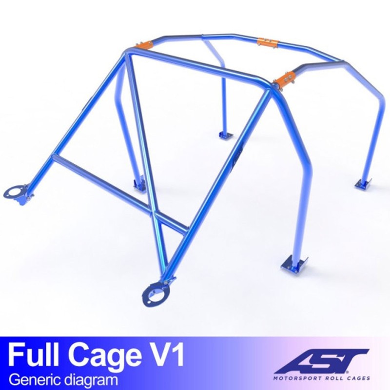 Arceau AST Trackday/Loisir 6 points pour Renault Clio I (toutes versions dont RSI, S, 16S et Williams) 3-Portes Hayon