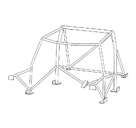 Arceau de sécurité SPARCO à soudera pour Renault Clio I (toutes versions dont RSI, S, 16S et Williams)