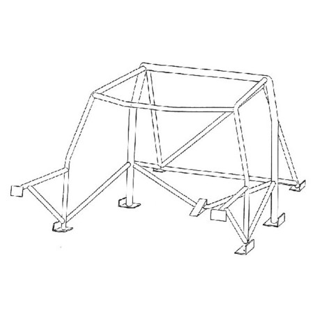 Arceau de sécurité SPARCO à soudera pour Renault Clio I (toutes versions dont RSI, S, 16S et Williams)