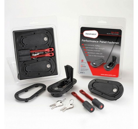 Paire d'Attache-Capot Aerocatch avec ou sans clef universel