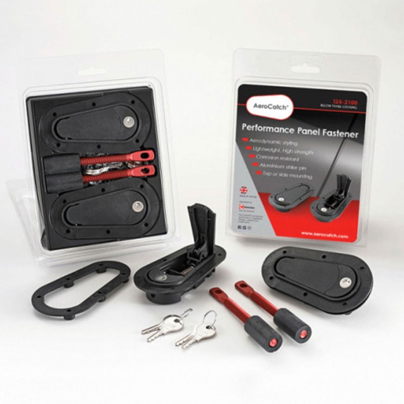 Paire d'Attache-Capot Aerocatch avec ou sans clef universel