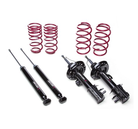 Kit d'amortisseurs et ressort courts 52mm VOGTLAND pour Renault Clio I (tous modèles dont RSI, S, 16S et Williams)