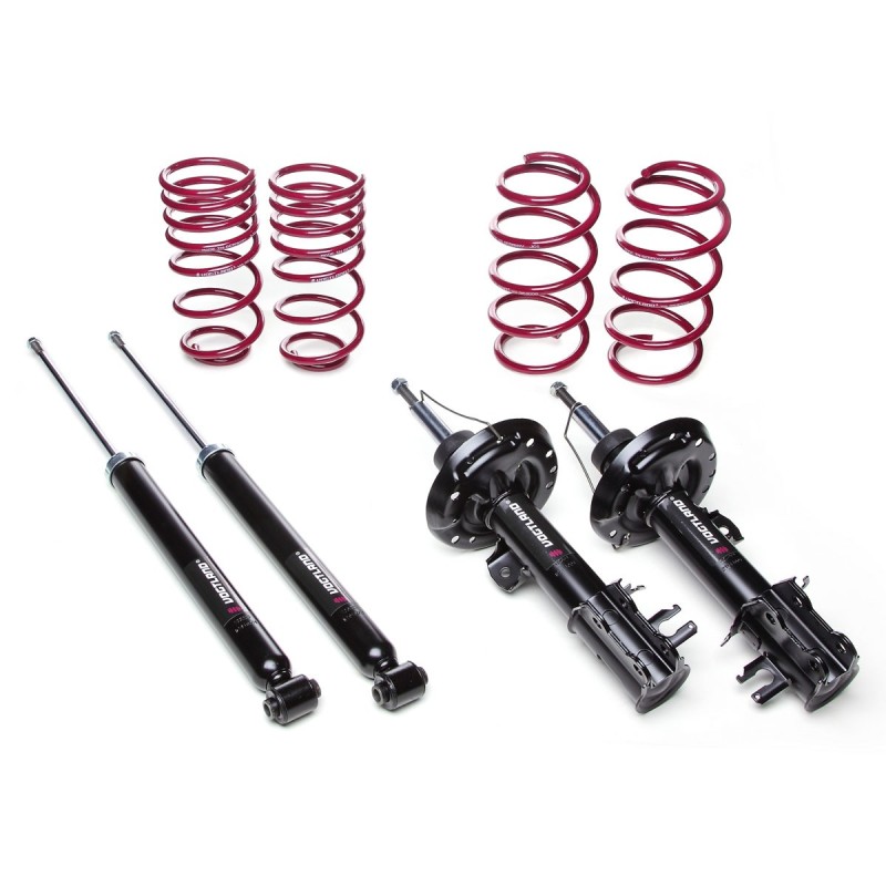 Kit d'amortisseurs et ressort courts 54mm VOGTLAND pour Renault Clio I (tous modèles dont RSI, S, 16S et Williams)