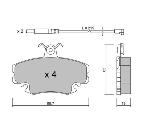 Plaquettes de frein avant GT2i Club pour Renault Clio I 16V / RSi / Williams