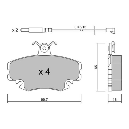 Plaquettes de frein avant GT2i Club pour Renault Clio I 16V / RSi / Williams