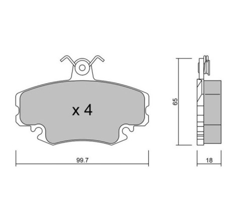 Plaquettes de frein avant GT2i Club pour Renault Clio I 16V / RSi / Williams (étriers GIRLING)