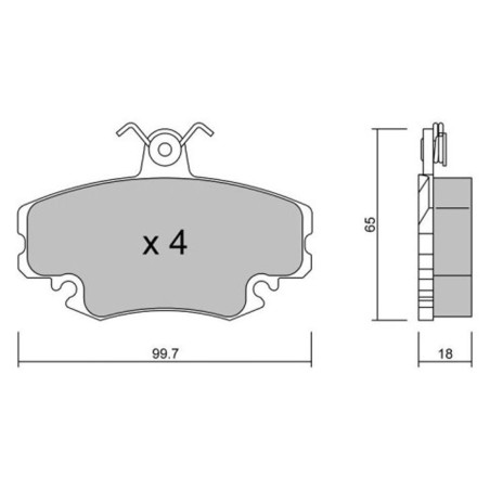 Plaquettes de frein avant GT2i Club pour Renault Clio I 16V / RSi / Williams (étriers GIRLING)